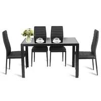Chaise de salle à manger moderne et confortable en cuir PU - Imperméable et écologique pour la maison, le bureau, le salon, l'extérieur et l'appartement