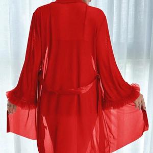 Новое сексуальное кружевное белье, прозрачная соблазнительная ночная сорочка, комплект с топом, сексуальная пижама - Product Image 4