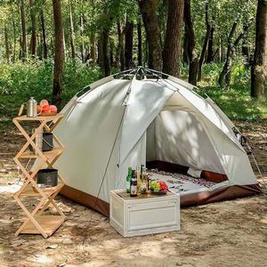 Tente pare-soleil de voyage de <span class=keywords><strong>camping</strong></span> en plein air entièrement automatique imperméable blanc épaissi Style familial à double couche - Product Image 3
