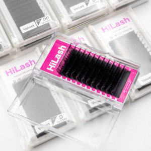 Free Sample 6-25mm Volume Velvet 0.03 Soft Silk Cashmere <strong>Mink</strong> <strong>Eyelash</strong> <strong>Extensions</strong> Dark Matte Black Lash <strong>Extension</strong> Trays - Product Image 4