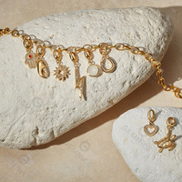 Gemnel personnalisé nouvelle mode conçu sublimation bijoux plaqué or biographie chaîne épaisse collier