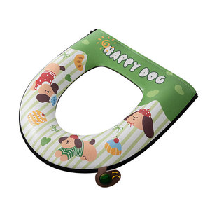 Happy Dog Toilet Seat Cover Waterproof Washable Scented All Season Cushion For Kids And Adults - Product Image 5