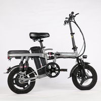Vélo électrique pliable OEM 48V 400W avec batterie au lithium, moteur sans balais à 3 vitesses, 8Ah, roue de 14 pouces pour adultes, utilisation en ville