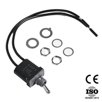 Interrupteur à bascule SPST 2 broches ON-OFF étanche IP68 30A 12VDC en métal, câblé 14AWG 20CM, qualité marine CE, fabricant OEM