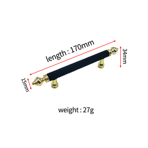 Rubberen T Plastic Handgrepen Meubels Goud Zwart Kast Kichen Trekt Deuren Lederen Trekhandgreep Ladeknoppen & Handgrepen - Product Image 2