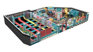 Per bambini Soft Play Center trampolino Park soluzione professionale per bambini parco giochi al coperto attrezzature con piscina a sfera e scivolo - Product Image 4