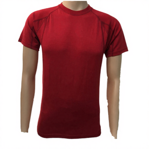Sous-vêtements pour hommes 100% coton, tricot uni, décontracté, uni, teinture unie, écologique, respirant, t-shirt à manches courtes, col rond - Product Image 4