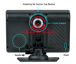 Camera Xe Hơi 7 Inch Màn Hình Cảm Ứng Hệ Thống Linux Không Dây Carplay Airplay Android Tự Động Điều Hướng Toàn Cầu Xe Dash Cam - Product Image 6