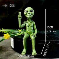 Ornements d'extérieur en forme d'extraterrestres, statue en résine pour jardin, figurine, décoration de maison, cadeau, décoration de jardin, miniatures d'extérieur