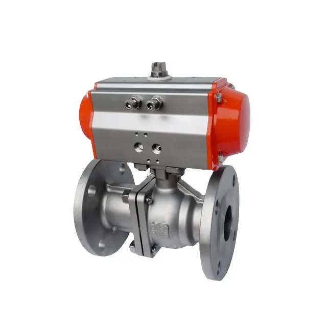 두 번 acting 공압 actuator flange 볼 valve 공압 control valve dn80