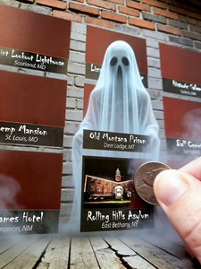 Destinations à visiter : Carte à gratter des lieux les plus hantés des États-Unis, Liste de lieux hantés, Carte de <span class=keywords><strong>voyage</strong></span> paranormale - Product Image 3