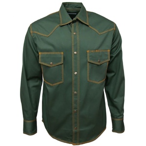 NFPA2112 HRC2 Personalizado Proteção Industrial Vestuário Resistente a Chamas FR Rated <span class=keywords><strong>Fireproof</strong></span> Men's Soldagem Trabalho Camisas 8Cal - Product Image 4