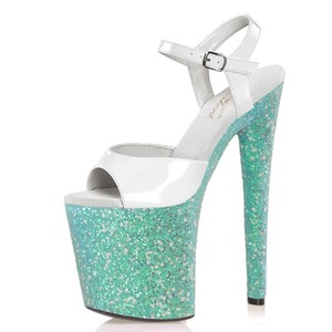 Sandales élégantes à talons hauts de 8 pouces, chaussures à plateforme en cristal de 20cm, souliers fétichistes Sexy pour fête de mariage - Product Image 3
