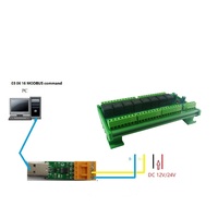 Module de relais multifonction Eletech R4A8H08 8DO 4DI 8AI RS485 Modbus RTU, carte d'extension PLC IO, courant 4-20MA, tension 0-10V, A857