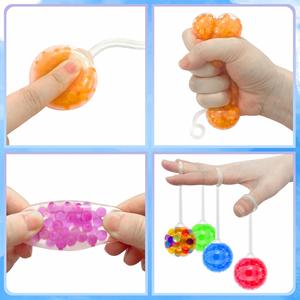 Jouet anti-stress personnalisé - TPR 3,5 cm - Billes d'eau colorées - Balles anti-stress rebondissantes et perles yo-yo pour la relaxation - Jouet Mochi - Product Image 2