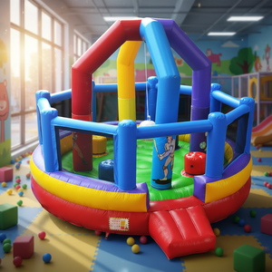 Jeux sportifs gonflables en PVC de qualité commerciale personnalisés, buts de football et de basketball et château pour utilisation dans les parcs d'aventure, en vente - Product Image 1