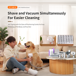 Oem/ODM Dog Cat <span class=keywords><strong>Trimmer</strong></span> Máy Cắt Tóc Pet tóc Remover chân không Pet grooming hút chân không hút bụi Kit - Product Image 2