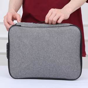 Organisateur de bureau, sac de rangement pour documents, grande capacité, rectangle, couleur unie, polyester, rangement à domicile, porte-passeport AY002-12 - Product Image 1
