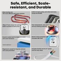 Chauffe-eau électrique portable 12 volts pour camping-car, sans réservoir, pour usage domestique et hôtelier, boîtier en plastique