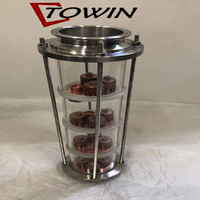 TOWIN TWI-11 200L Distillateur à reflux en acier inoxydable et cuivre rouge, colonne de distillation, pompe à moteur, boîte de vitesses, finition miroir/satinée, 220V/380V