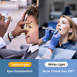 Stylo médical pour médecin, lampe torche <span class=keywords><strong>LED</strong></span>, lumière blanche et jaune, examen professionnel du nez, de la gorge, des oreilles, des yeux, ORL, <span class=keywords><strong>petite</strong></span> lampe torche pour infirmière - Product Image 4
