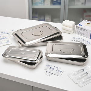 Plateau de Stérilisation Manuel en Acier Inoxydable SATINSKY ENTERPRISES de 11 Pouces pour Instruments Hospitaliers et Dentaires, Certifié CE - Product Image 3