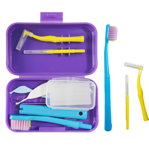 Kit de Cuidado Bucal Portátil para Viaje, Cepillo Interdental, Cepillo de Dientes, Palillos de Dientes con Hilo, con Estuche, OEM - Product Image 5