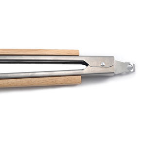 Großhandel 16 Zoll benutzer definierte Edelstahl Grillen extra lange Küche Bbq Food Locking Zange mit Holzgriff - Product Image 2