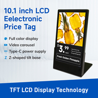 MinewTag Monitor iklan LCD TFT Ultra tipis, Monitor iklan Digital layar LCD Wifi Android 10.1 inci untuk Mall