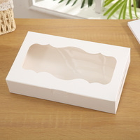 Boîtes à gâteaux en carton rigide transparent en gros, emballages de boulangerie multi-tailles pour pain, desserts et pâtisseries