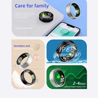 Bague connectée tendance R10, tracker de santé et de forme physique, moniteur de fréquence cardiaque et de sommeil, télécommande, étanche IP68, contrôle via application Android et iOS