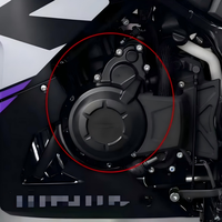 Nouvelles caches latérales de carter moteur gauche et droit en acier de haute qualité pour moto de rue Yamaha CBR400R 400CC, couleur noire