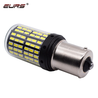 Prix de gros EURS T20 1157 Bay15d 1156 Ba15s Ampoules LED Canbus Feux de stationnement automobiles 3014 144smd Feu stop 7440 7443 3156 3157