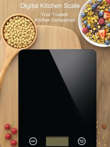 เครื่องชั่งอาหารดิจิตอลอัจฉริยะ ดีไซน์ใหม่ พร้อมบลูทูธ ความแม่นยำสูง จอ LCD แสดงผลแบบมัลติฟังก์ชั่น - Product Image 2