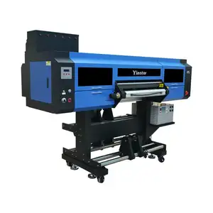 Yinstar fabricante impressora de adesivos a2 a3 máquina de impressão 60 cm tudo em um impressora uv filme tinta uv impressora uv-dtf