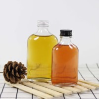 Botellas de Vidrio de Alta Calidad de 120ml, 200ml y 250ml con Tapa Roscada para Bebidas, Envases Lisos para Almacenamiento de Bebidas