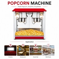 Elektrische popcornmachine, goede kwaliteit voor gebruik in bioscopen en restaurants, 220V, voor bakkerijen, nieuwe staat, geschikt voor snacks zoals maïs en fruit.