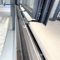 Ventana Corredera de Aluminio Moderna para Balcón, Panel Superior Fijo, Apertura Lateral, Insonorizada y con Aislamiento Térmico para Apartamento o Villa