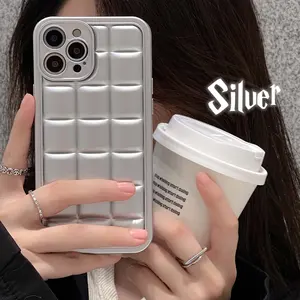 Hàng Mới Về Ốp Lưng Điện Thoại Puffer Tiện Dụng TPU Mềm Tùy Chỉnh Thời Trang Cho Iphone 11 12 13 Pro Max