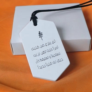 Logo In Tùy Chỉnh Treo Gốm Nước Hoa Tinh Dầu Khuếch Tán Hương Liệu Thơm Đất Sét Đá Mặt Dây Chuyền - Product Image 1