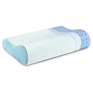 bamboo Cervical Pain Rest Orthopedic Memory Foam Contour Cool Comfort Adjustable Gel lumbar Pillow