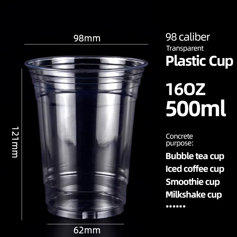 custom plastic cups with lids 12 16 20 24 oz disposable pet plastic lemonade dabba coffee cup boba bubble tea cup vasos plastico