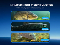 Caméra de pêche sous-marine 360 ° rotative 30m IP68 Détecteur de poisson à vision nocturne infrarouge avec moniteur 5"