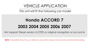 Lecteur DVD d'autoradio IPoster 10.1 "Android 9 Quad Core 1 + <span class=keywords><strong>16</strong></span> <span class=keywords><strong>GB</strong></span> pour Honda Accord 7 2003-2007 - Product Image 2