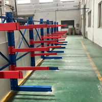 Étagères cantilever robustes à simple face, système d'étagères cantilever en acier sur mesure pour entrepôt