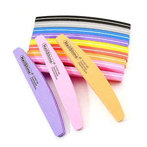 Half Moon Sanding Nail File Sponge Biểu Tượng Tùy Chỉnh In Double Side Moon Shape Làm Móng Tay Tập Tin Sanding Tập Tin Và Bộ Đệm 100/180 - Product Image 2