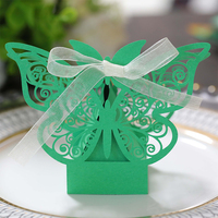 Boîtes Cadeaux Bonbons pour Quinceañeras Boîtes en Papier Creuses Papillon Découpé au Laser Créatives pour Dragées de Mariage
