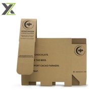 Boîte de présentation en carton ondulé imprimé sur mesure, auto-érectible, recyclable, à fond verrouillable, pour bonbons/bars chocolatés, pour l'emballage
