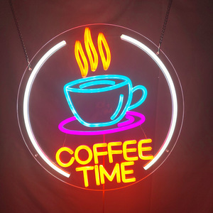高品质可定制霓虹灯，包括咖啡馆公司其他地方的咖啡时间标志。直接供应中文 - Product Image 3