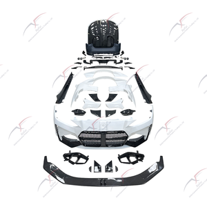 Kit Carrozzeria Allargata Stile M4 AD in Fibra di Carbonio per <span class=keywords><strong>BMW</strong></span> Serie 4 <span class=keywords><strong>G22</strong></span> G23 2021-2026 - Paraurti, Cofano, Minigonne Laterali, Parafanghi, Diffusore Posteriore - Product Image 2